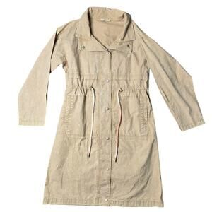 Sessun Tan Trench Coat W/ Drawstring Size: S